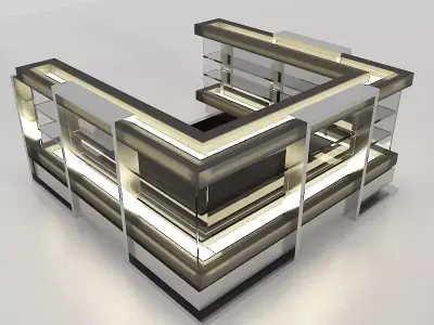 Kiosk Partition Booth a414d 3D model