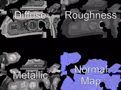 Futuristic Control Panel model pack Low-poly 3D model