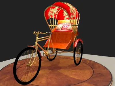 Chinese rickshaw 3D model
