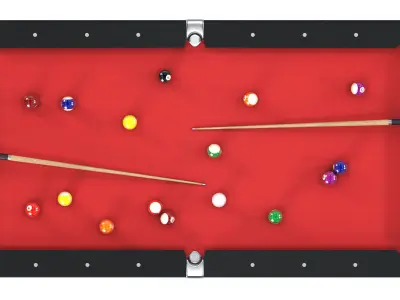 Pool Table 3D model shop