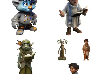 Fantasy Library Characters Collection 3D print model