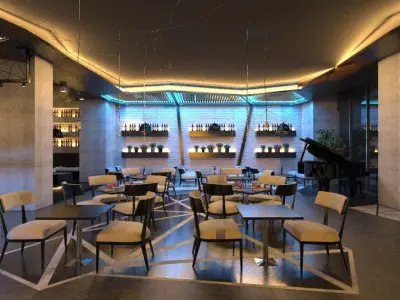 Restaurant Interior 3D model