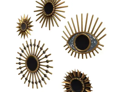 Peruvian Wall Mirrors Low-poly 3D model