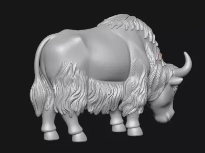 yaK sculpture 3D print model