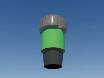 Drilling core Bit Low-poly 3D model