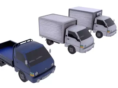Hyundai Porter Low-poly 3D model
