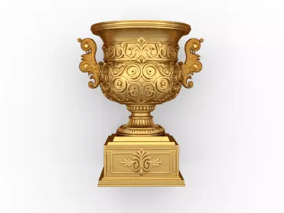 Classical urn decorative onlay cnc 3d printing stl 02 3D print model