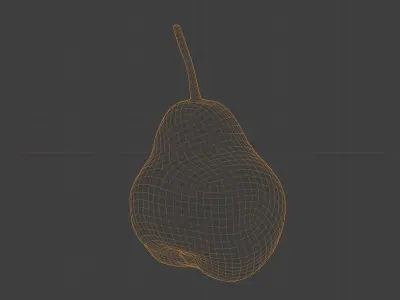 Photorealistic 3D scan of pear Low-poly 3D model