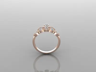 Solitaire Ring SR63 Version 1 3D model