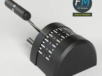Engine control lever 3D model