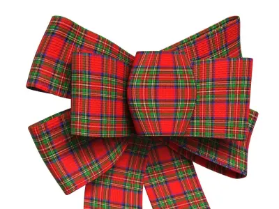 Christmas Bow Ribbon 13 Low-poly 3D model