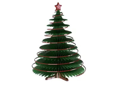 3D Printable Christmas Tree  Easy Print No Supports 3D print model