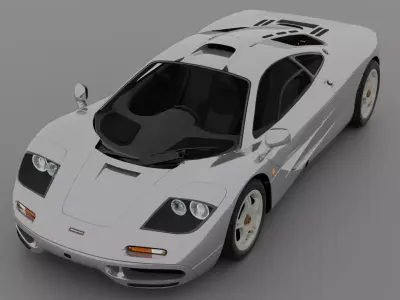 McLaren F1 1993 Realistic Game Ready Rigged Ready  Low-poly 3D model