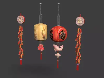 Chinese  red  lantern   3D model