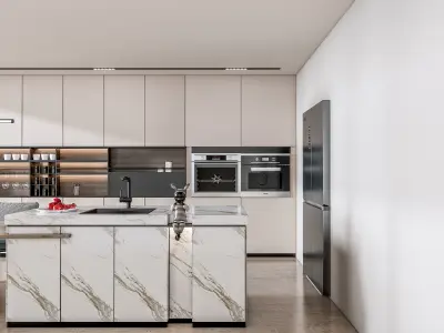 Kitchen Modern interior  0052 3D model