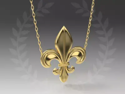 Fleur de Lis double hanger pendant  3D print model
