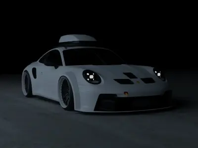 Porsche 911 GT3 Special edition Low-poly 3D model