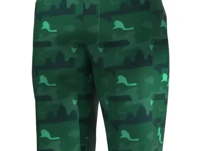 Sport camouflage shorts 3D model