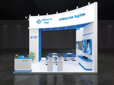 exhibition stand 6x6 model 3D model