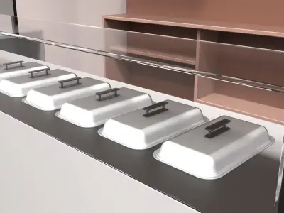 Coffee Shop Bar 1 3D model