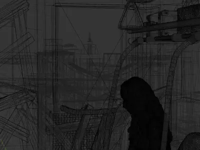 Cyberpunk Dystopian Subway with Cyberpunk Building FREE Free 3D model