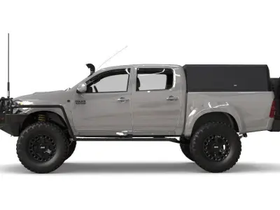 Toyota hilux Con defensa trasera y delantera  3D model