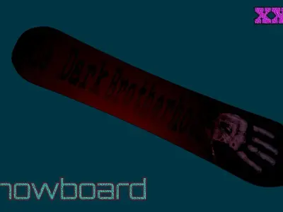 Snowboard two snowboards Free 3D model