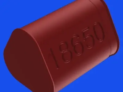 Case for 18650 model batteries 3D print model