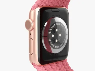 Apple Watch Series 6 braided solo loop gold 3D model