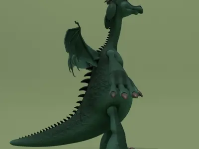 Cartoon Dragon Goat 3D model