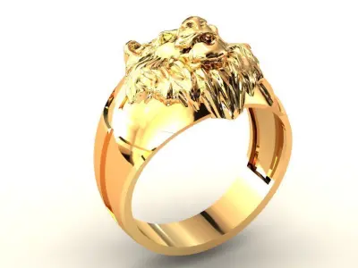 LION RING-ANILLO LEON 3D print model