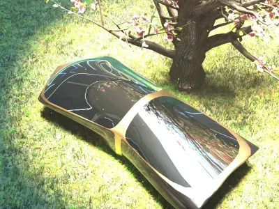 CyberCar Low-poly 3D model