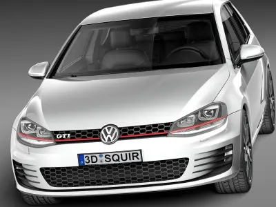 Volkswagen Golf VII GTI 2014 3D model