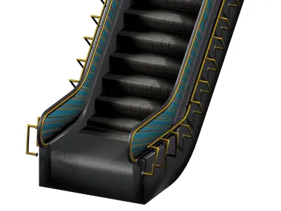 Shopping Mall Escalators Low-poly 3D model