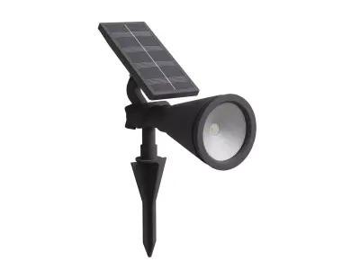 Modern Solar 30 Lumen Black Spot Light Low-poly 3D model