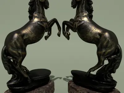 Horse Statuette 2D 3D model