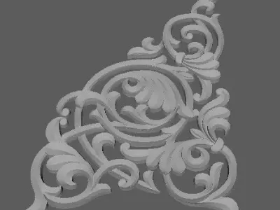 Central decor ornament for furniture 3D model 302