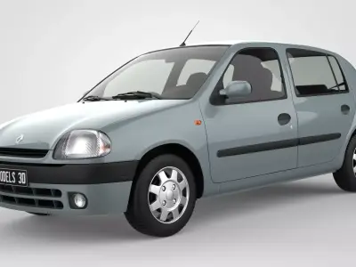 Renault Clio 2 Phase 1 HB 3D model