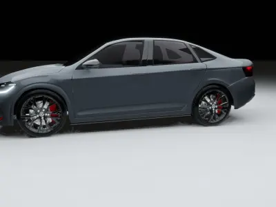 Volkswagen Jetta GLI 2025 Low-poly 3D model