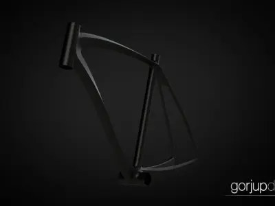 Carbon road bicycle frame concept 3D model