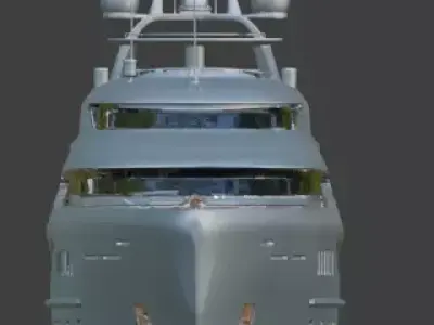 Luxury Christmas Edition Sport Yacht 3D Model 3D model