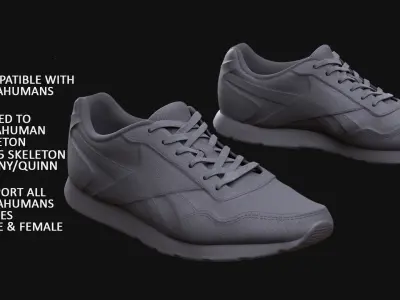 Sneakers 174 - All MH Bodies - UE5 Skeletons - Rigged Low-poly 3D model