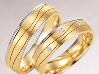 Wedding rings 071 3D print model