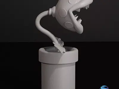 Piranha Plant Inspired by Super Mario - Pre-Supported Free 3D print model
