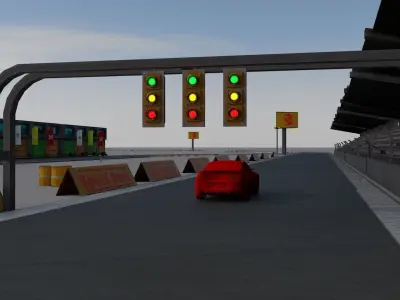 Race Track Package Low-poly 3D model