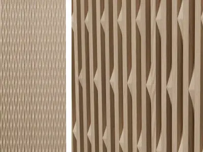 wooden wall panel 3D model