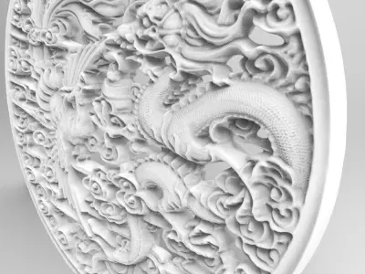 Jewelry ornate gold pendant Free 3D print model