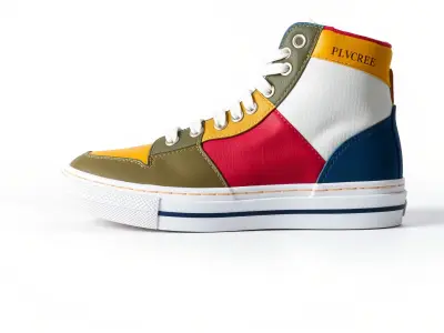 Retro-Inspired High-Top Sneaker model pack Low-poly 3D model