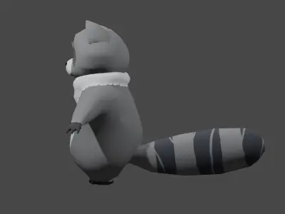 3D Character Racoon  3D model