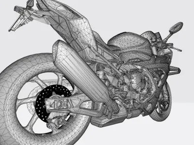 Motorcycle 1000 3D print model